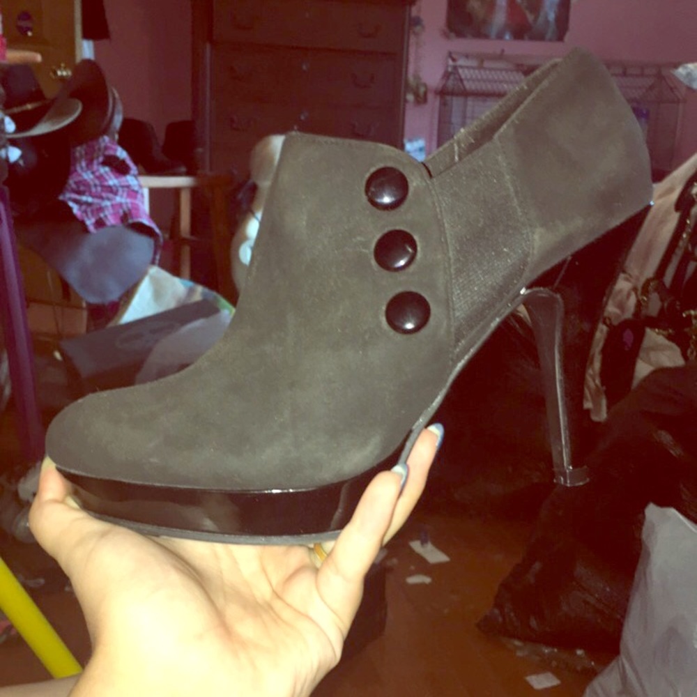Unlisted Suede + Patent Booties
